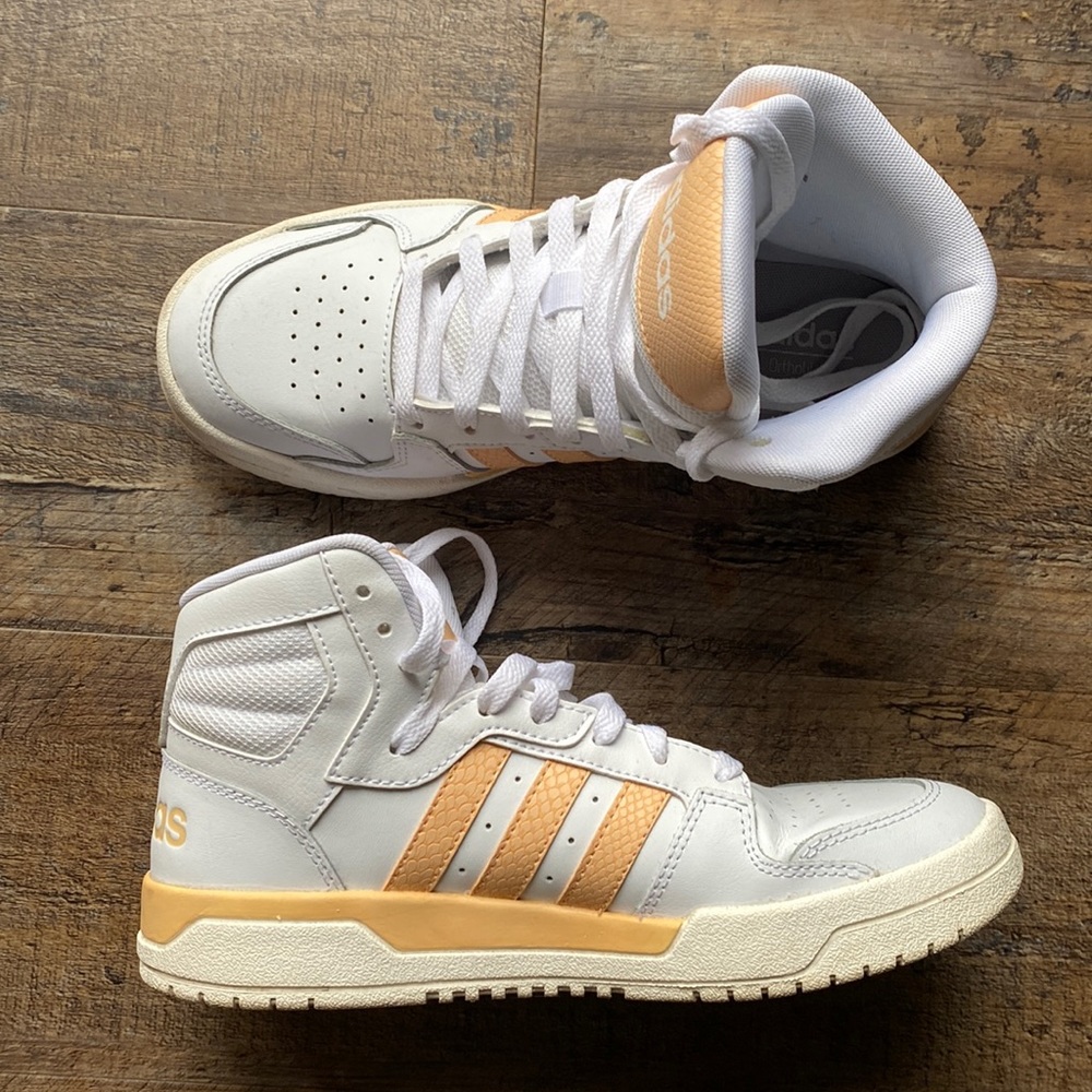 Adidas high top sneaker.